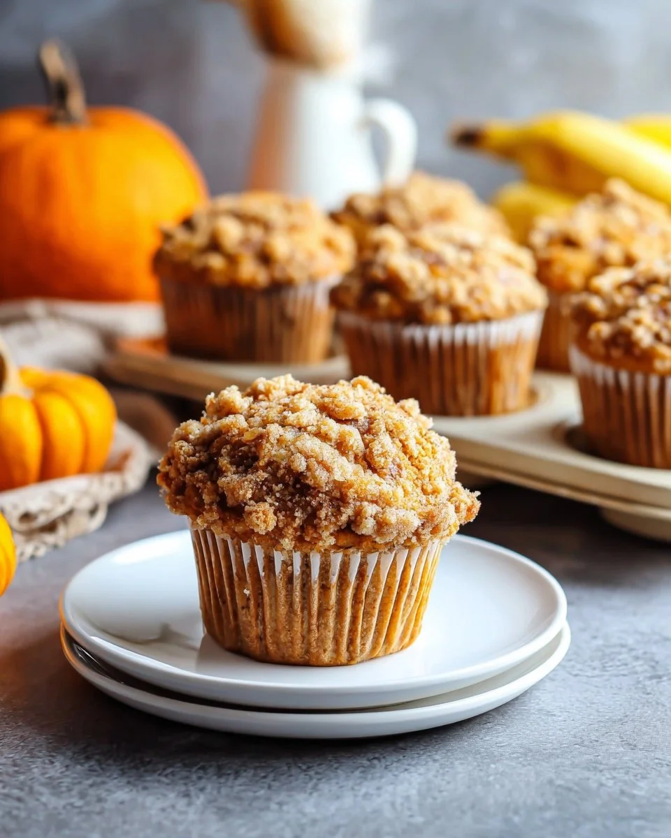 Easy Pumpkin Banana Muffins