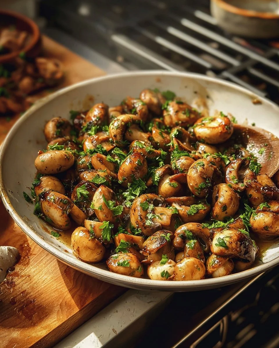 Garlic Mushroom Chicken Bites