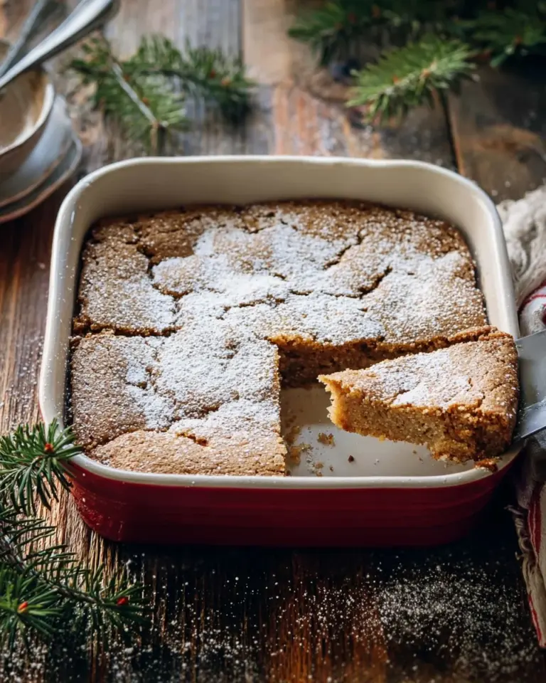 Delicious homemade Gingerbread Brownies with festive spices and rich chocolate flavor.