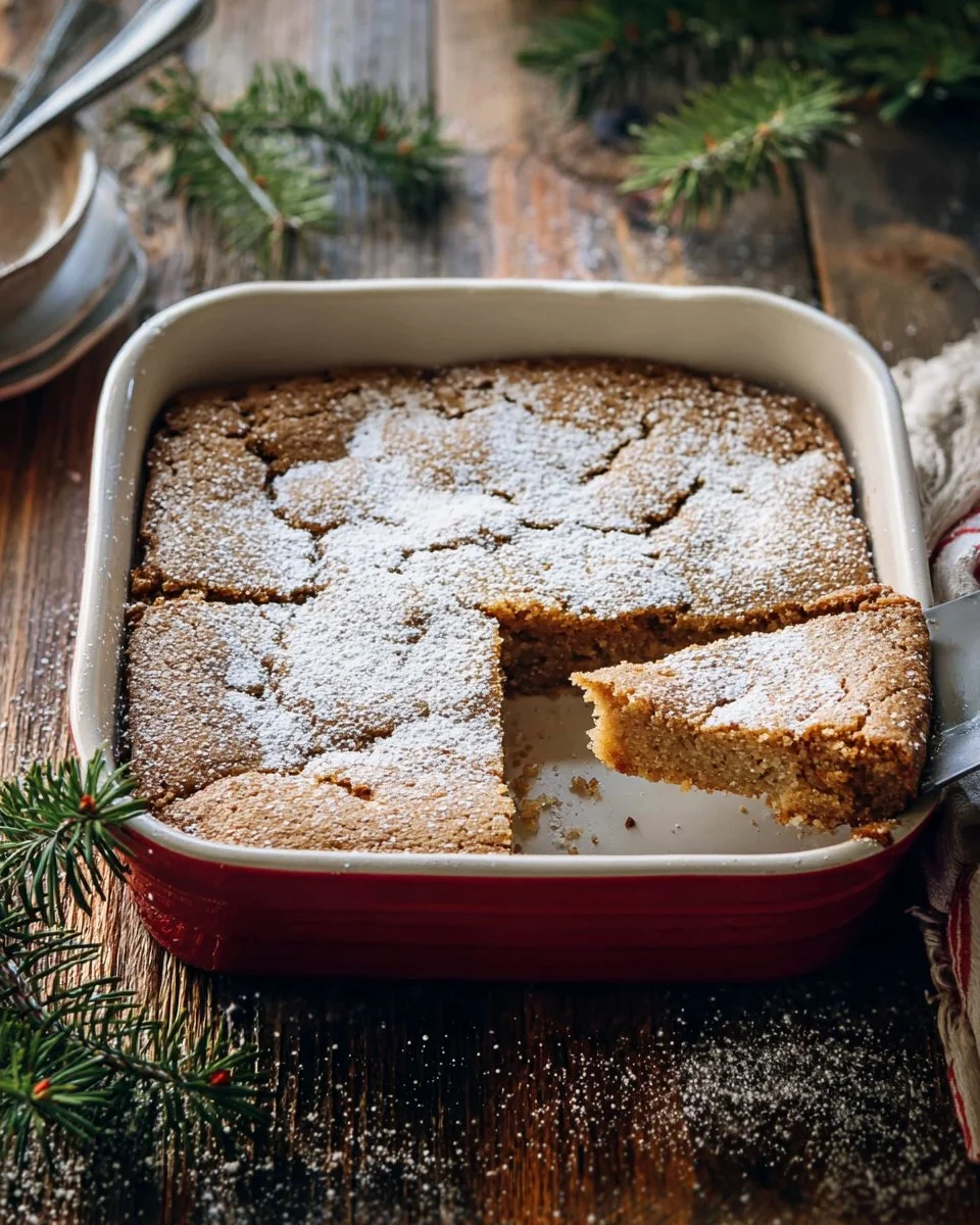 Delicious homemade Gingerbread Brownies with festive spices and rich chocolate flavor.