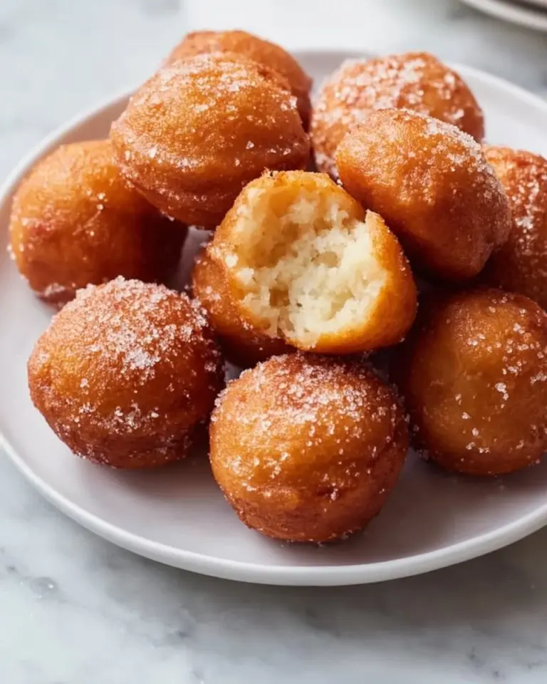 Healthy homemade gluten free donut holes served on a plate.