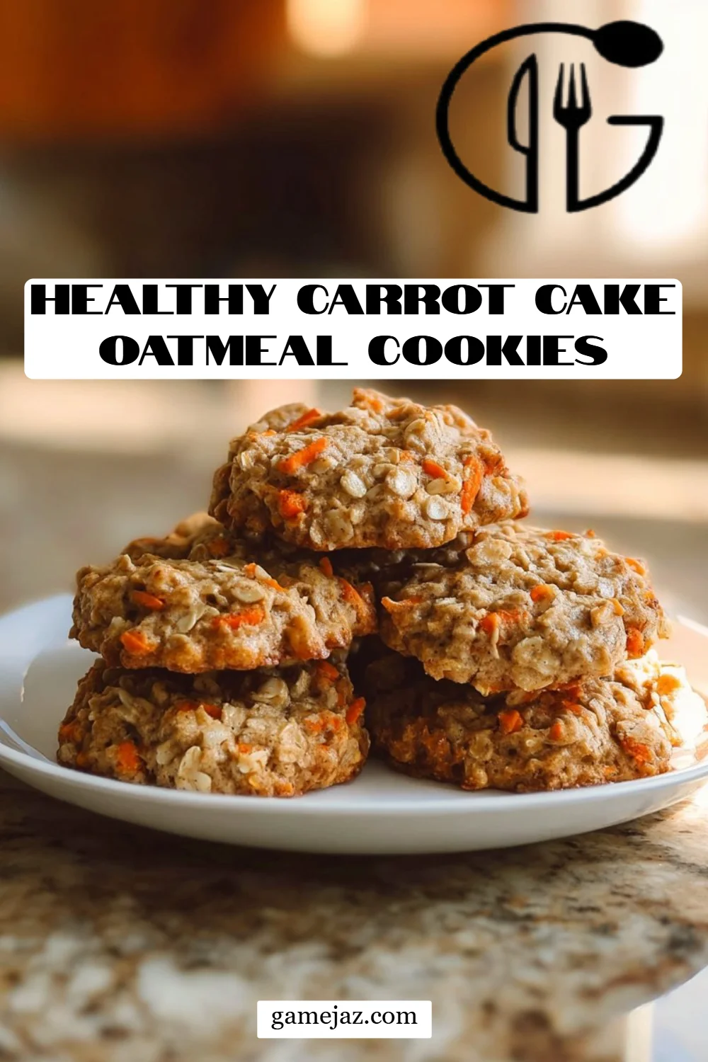 Healthy Carrot Cake Oatmeal Cookies