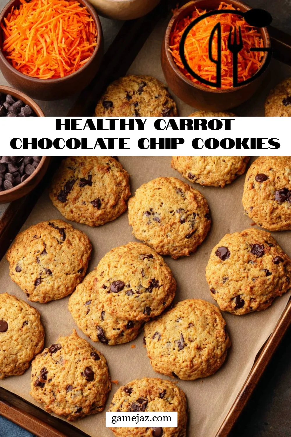 Healthy Carrot Chocolate Chip Cookies