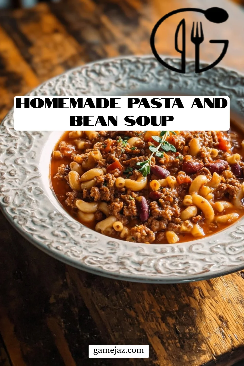 Homemade Pasta and Bean Soup