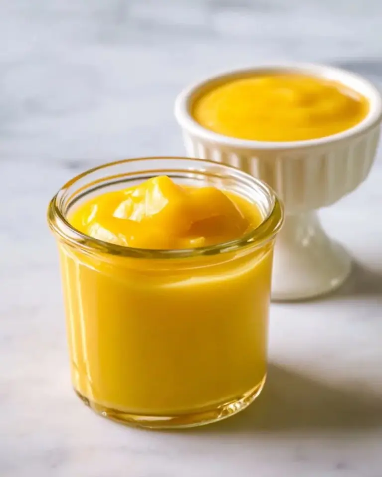 Delicious homemade lemon curd in a jar with fresh lemon slices