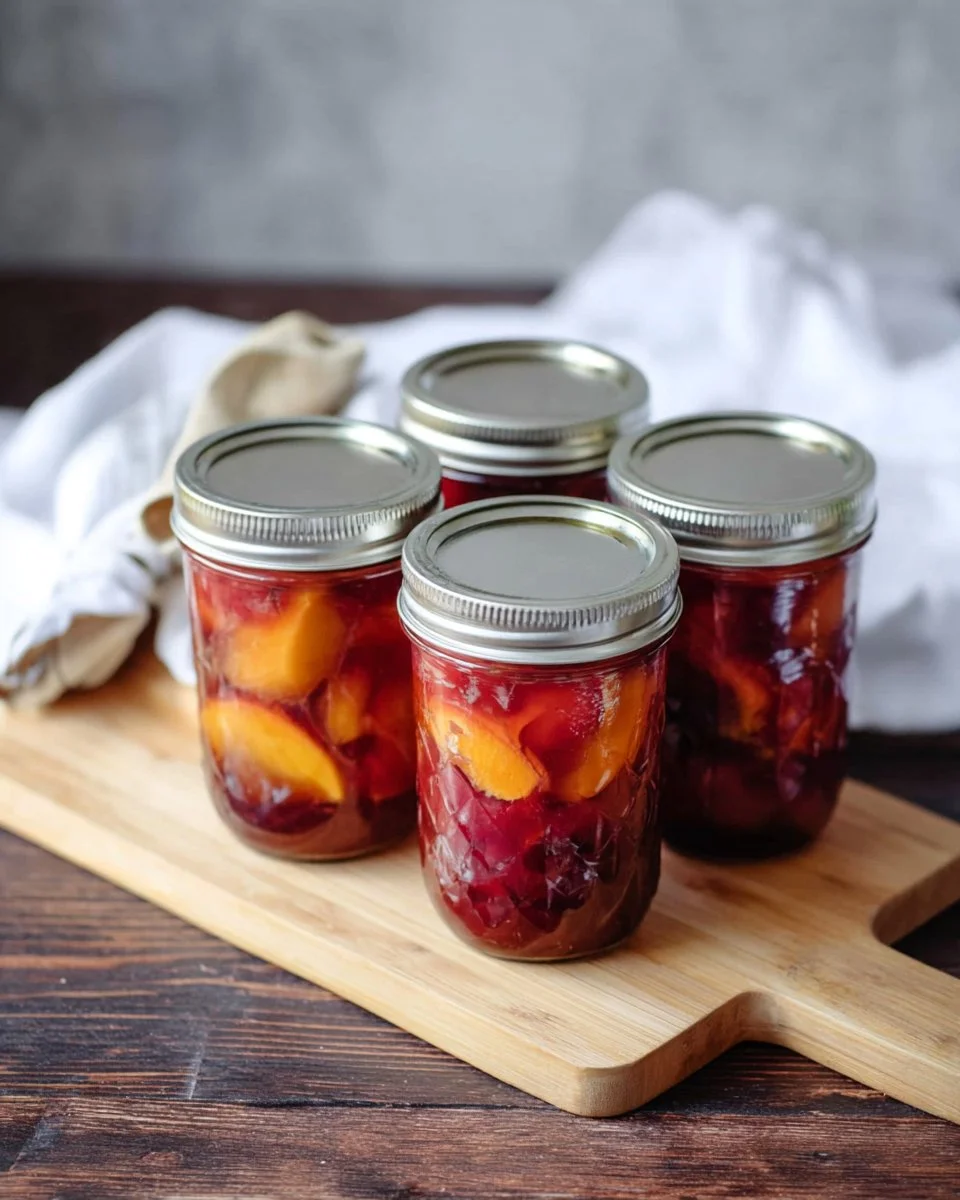Delicious pickled rhubarb in a jar for preserving flavors
