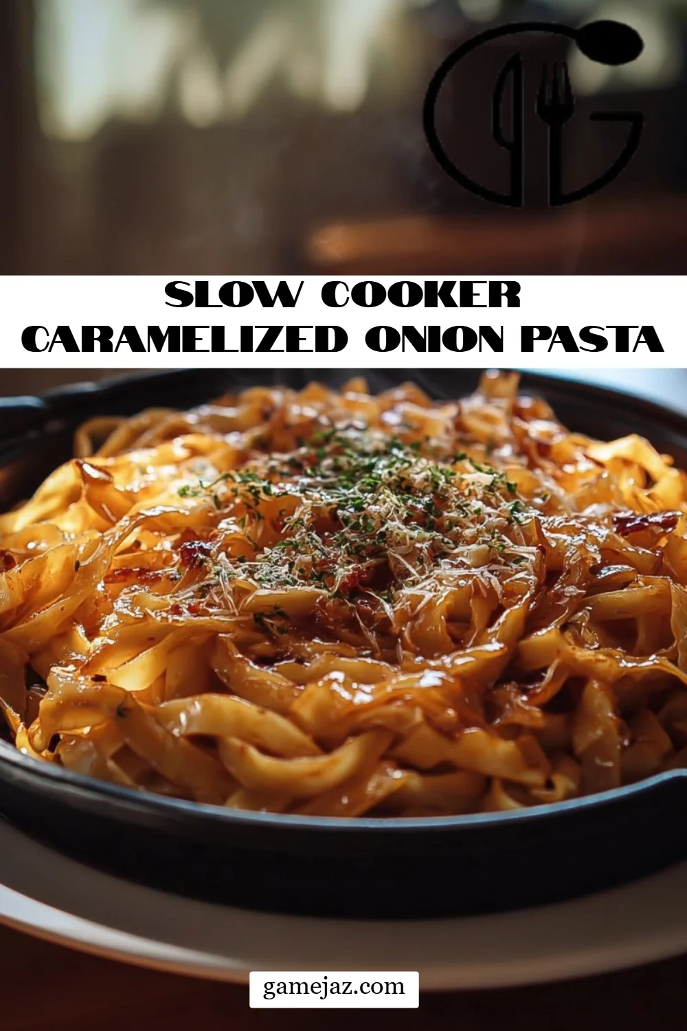 Slow Cooker Caramelized Onion Pasta