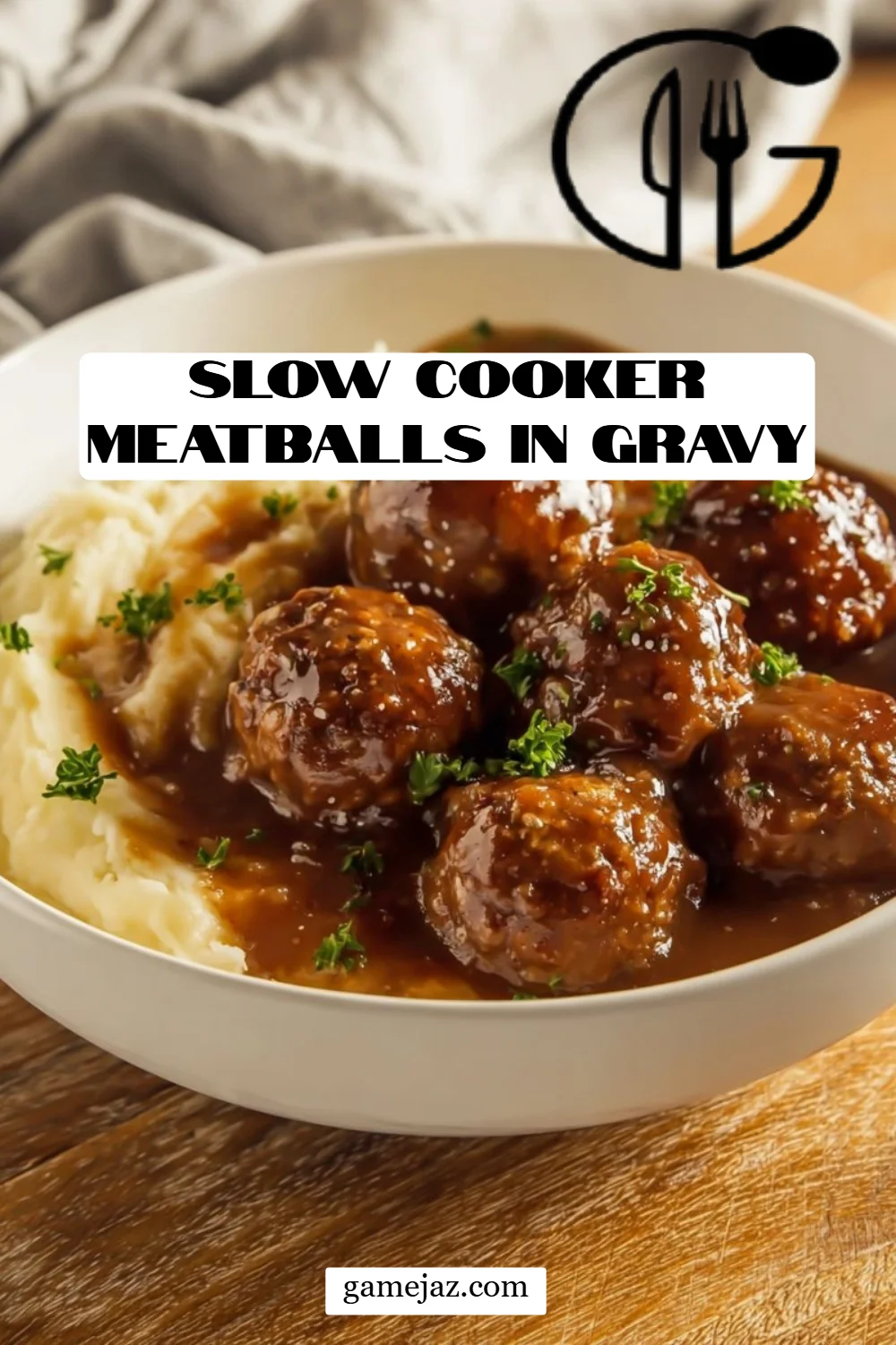 Slow Cooker Meatballs in Gravy