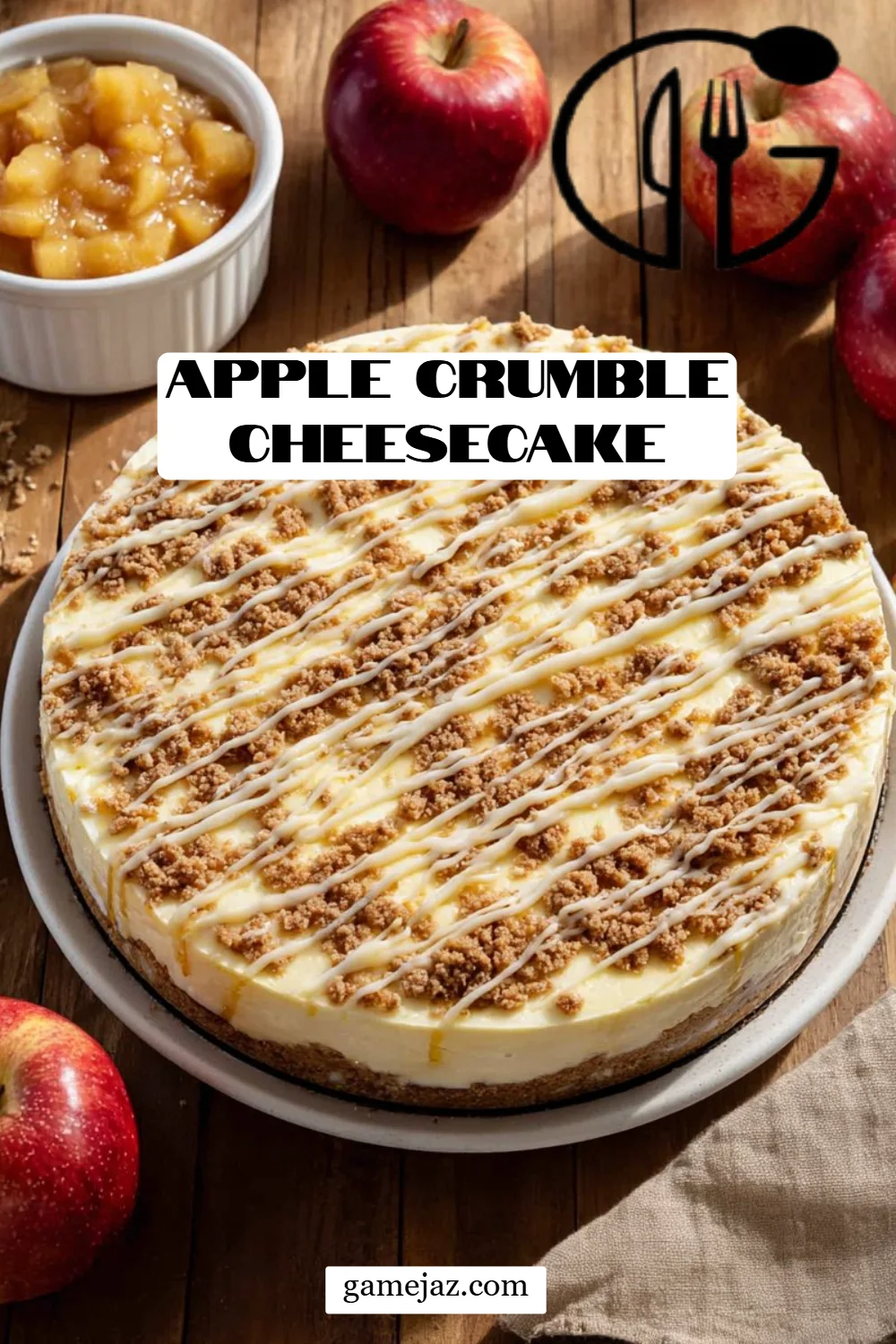 Apple Crumble Cheesecake
