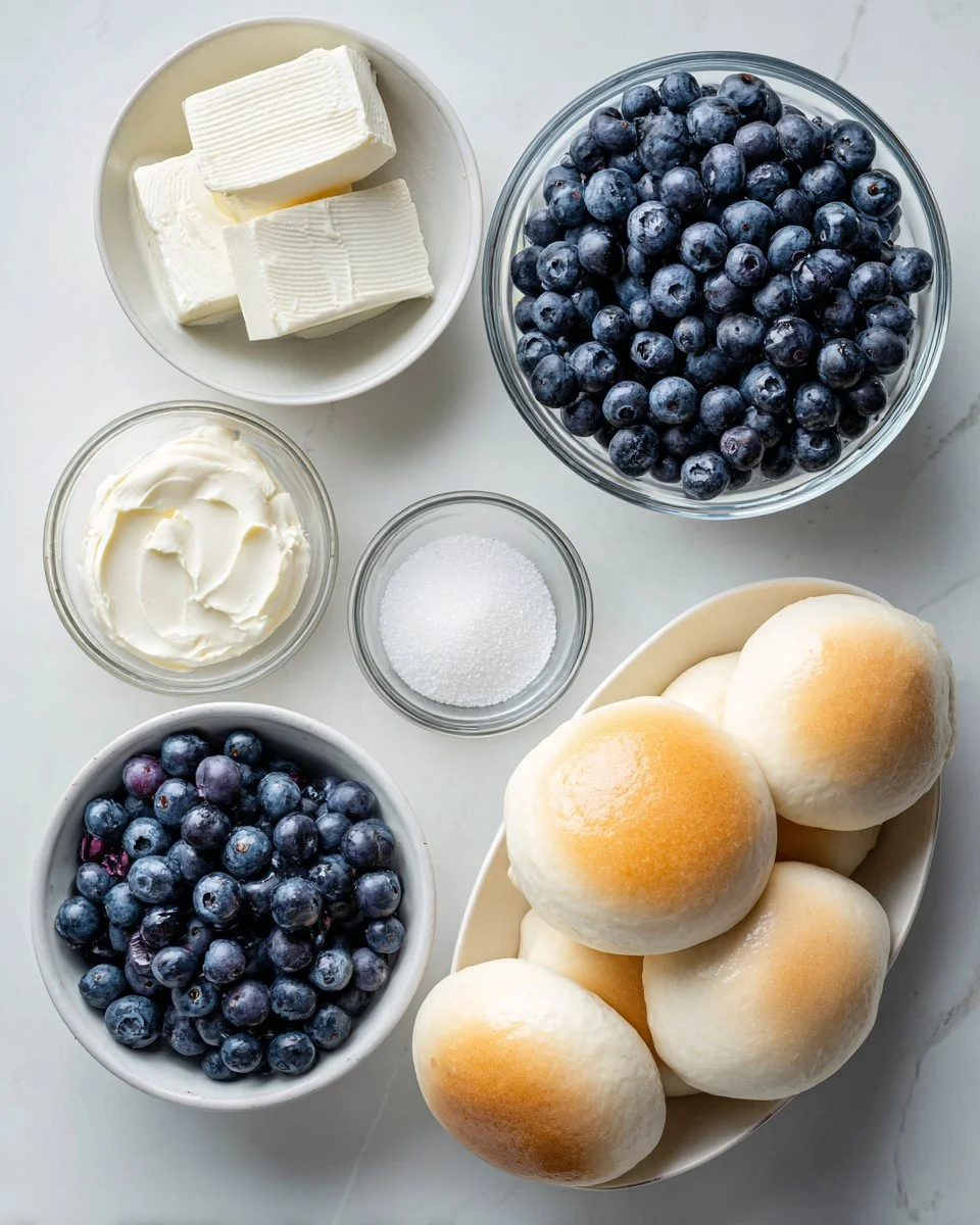 Baked Cream Cheese Blueberry Bombs