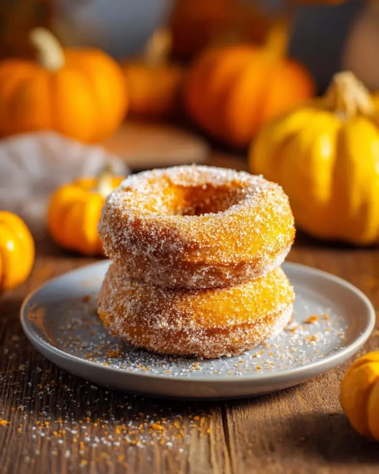 Delicious baked pumpkin donuts topped with glaze and spices