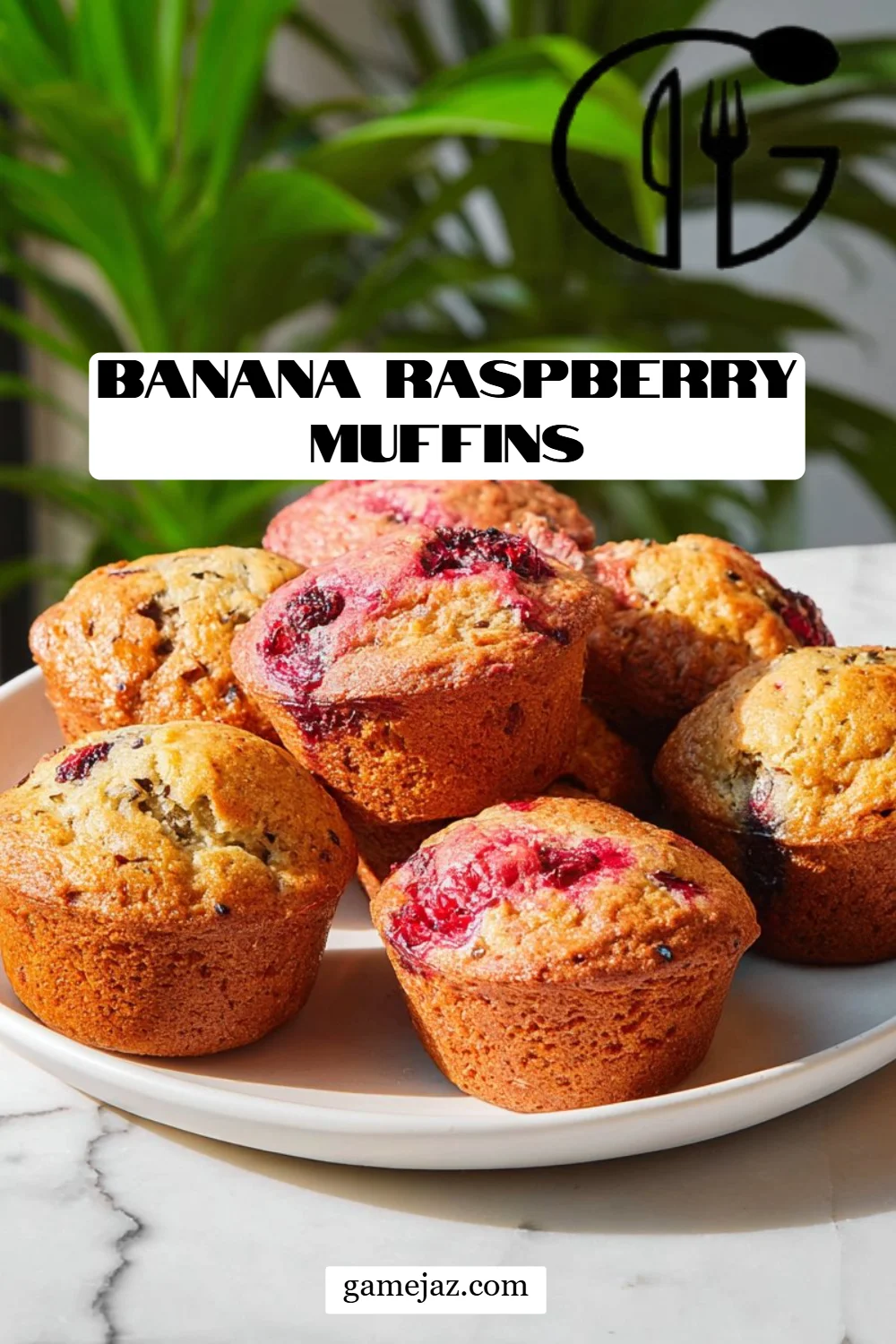 Banana Raspberry Muffins