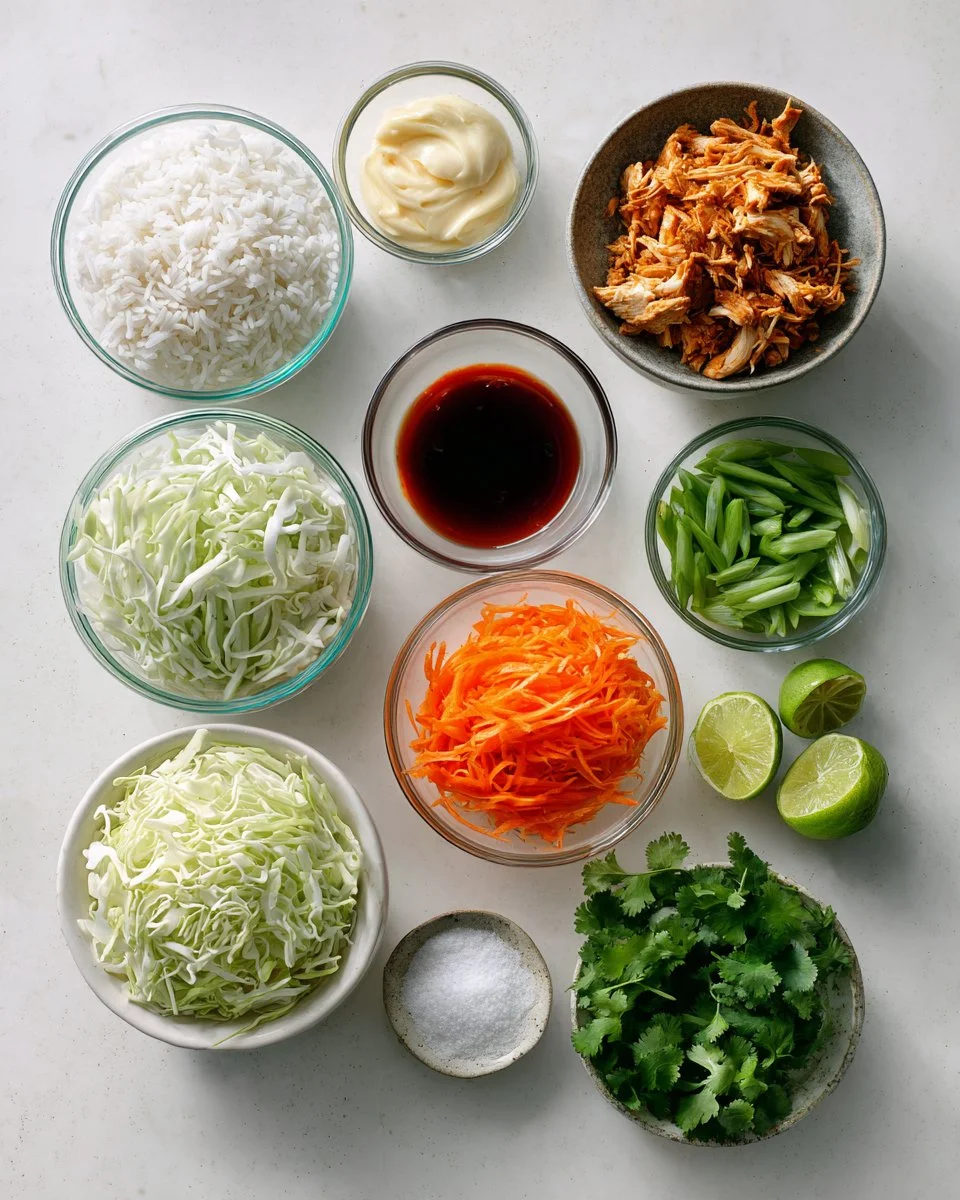 Bang Bang Chicken Crispy Rice Salad