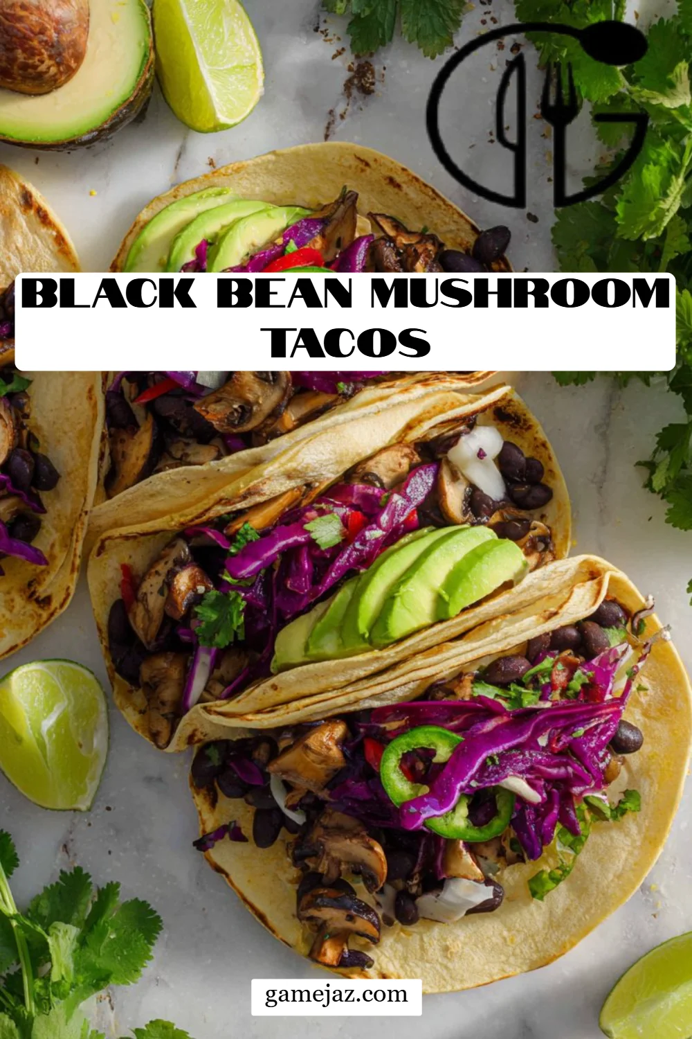 Black Bean Mushroom Tacos