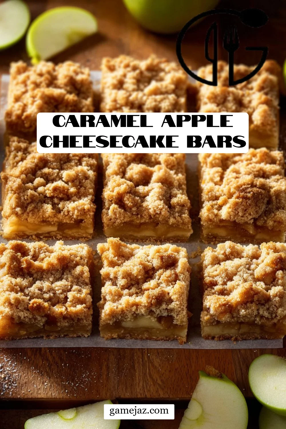 Caramel Apple Cheesecake Bars