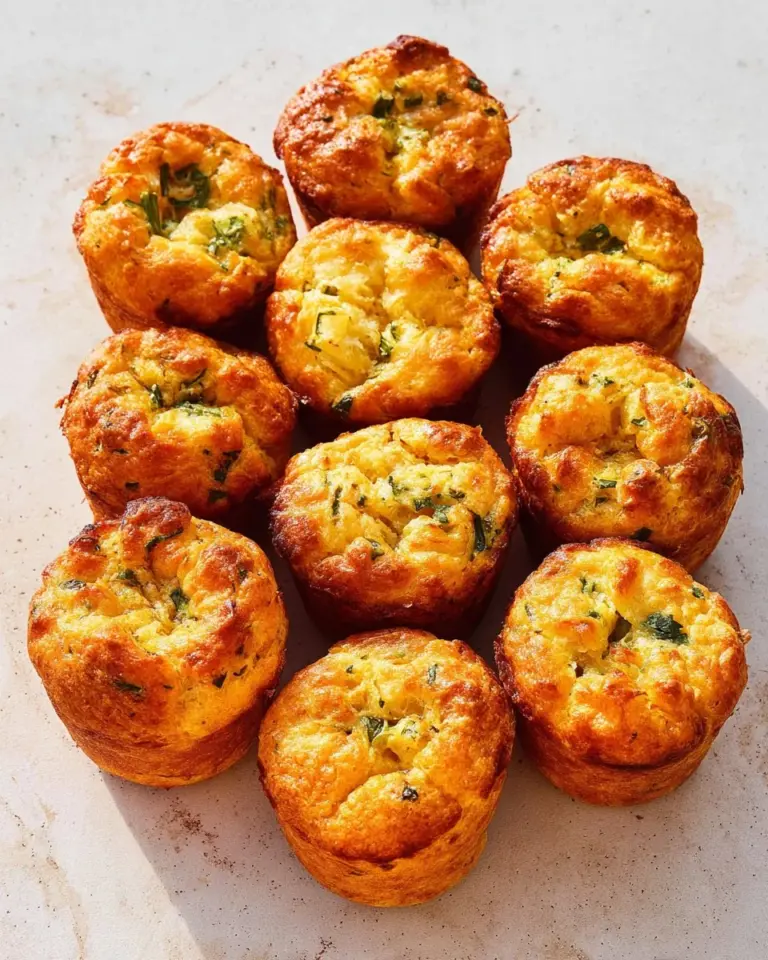 Cheesy sweet potato corn muffins fresh out of the oven