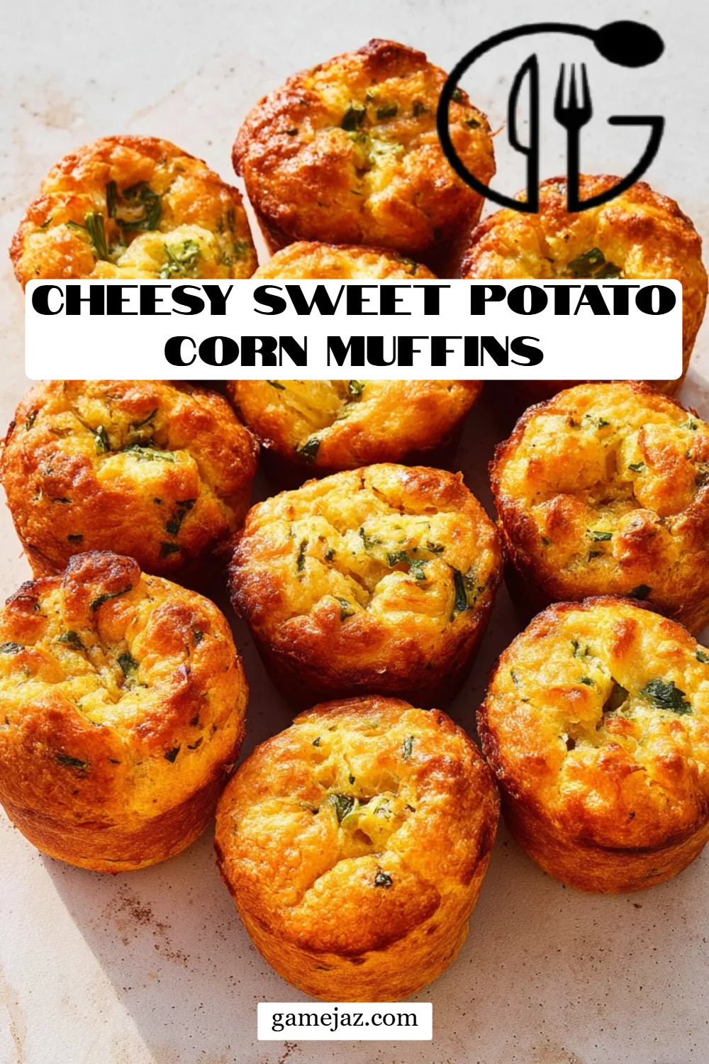 Cheesy Sweet Potato Corn Muffins