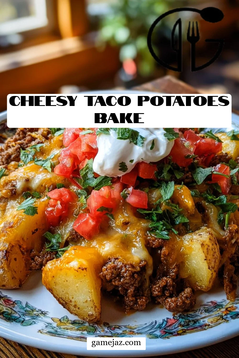 Cheesy Taco Potatoes Bake