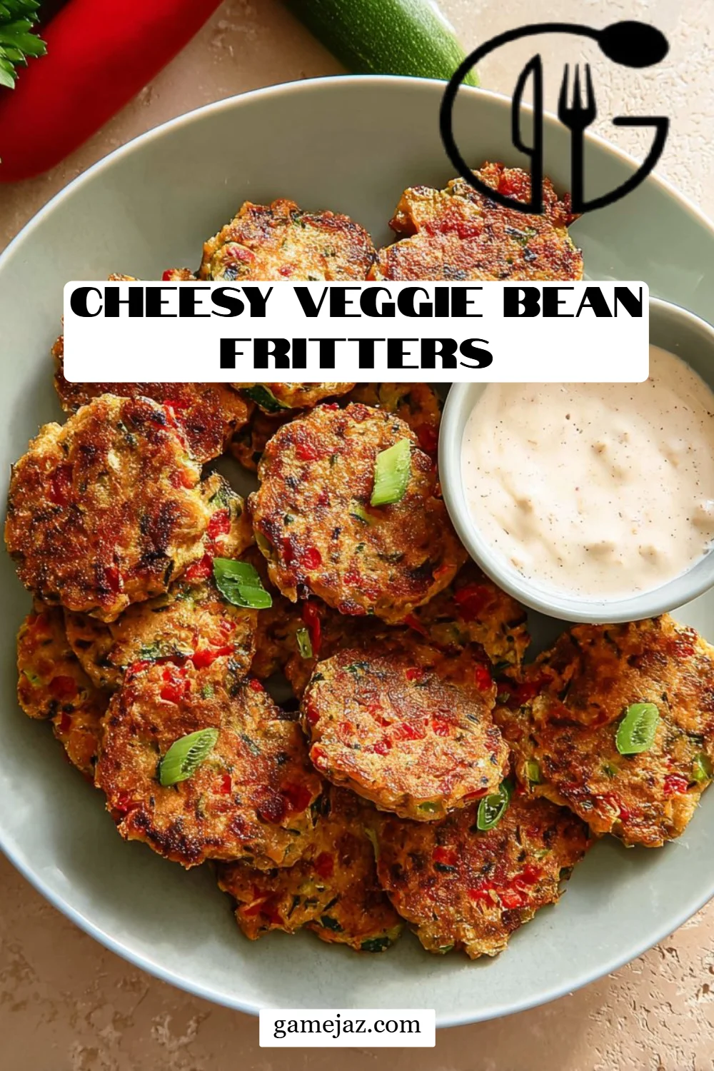 Cheesy Veggie Bean Fritters