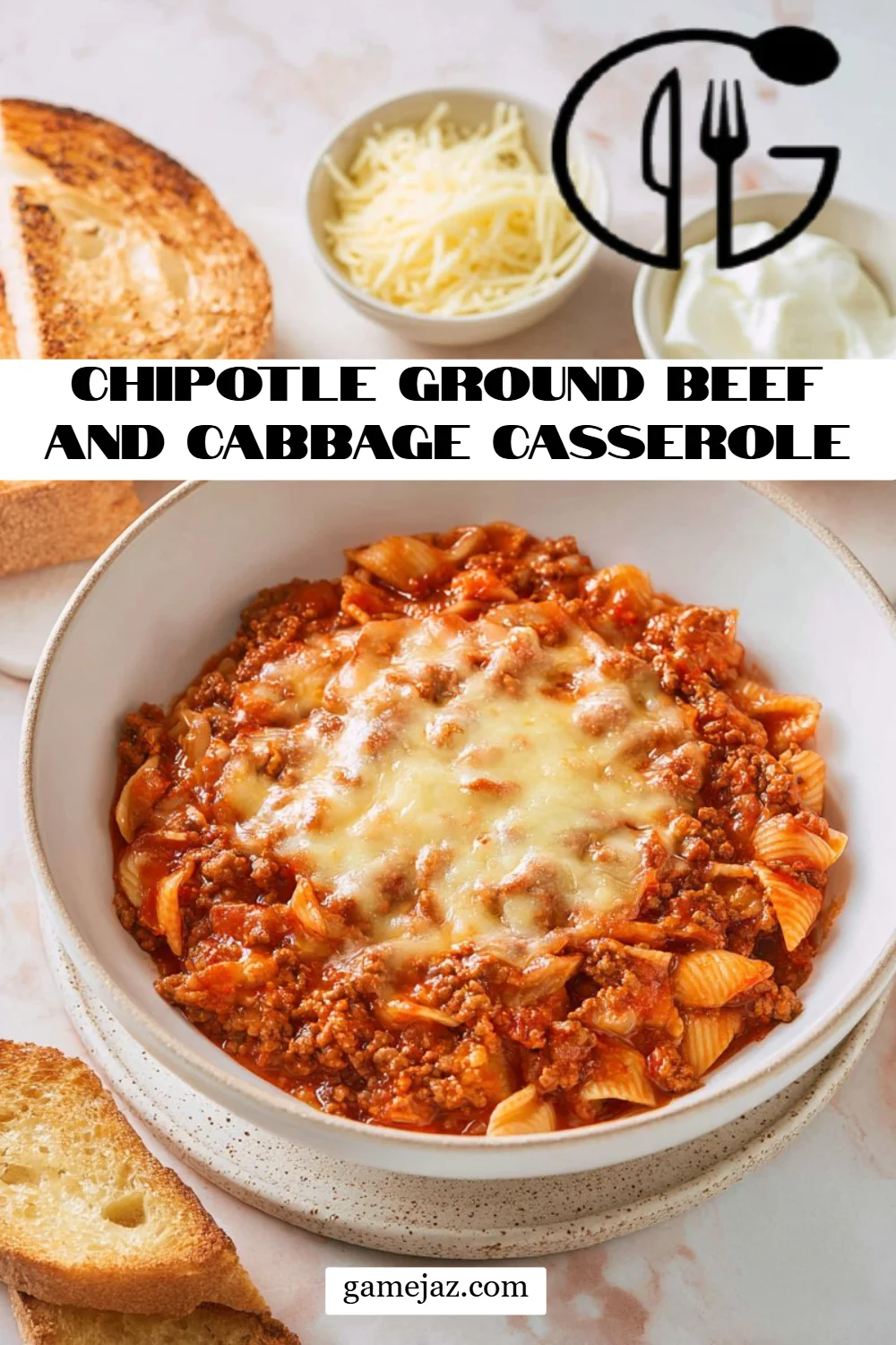 Chipotle Ground Beef and Cabbage Casserole