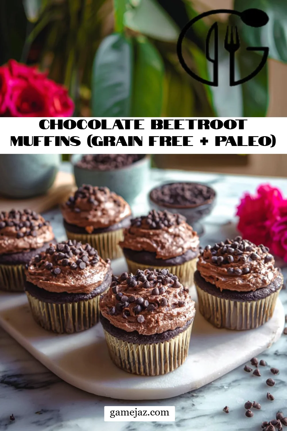 Chocolate Beetroot Muffins (Grain Free + Paleo)