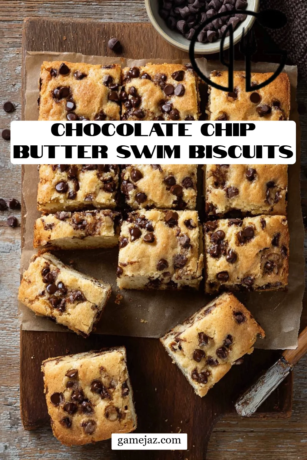 Chocolate Chip Butter Swim Biscuits