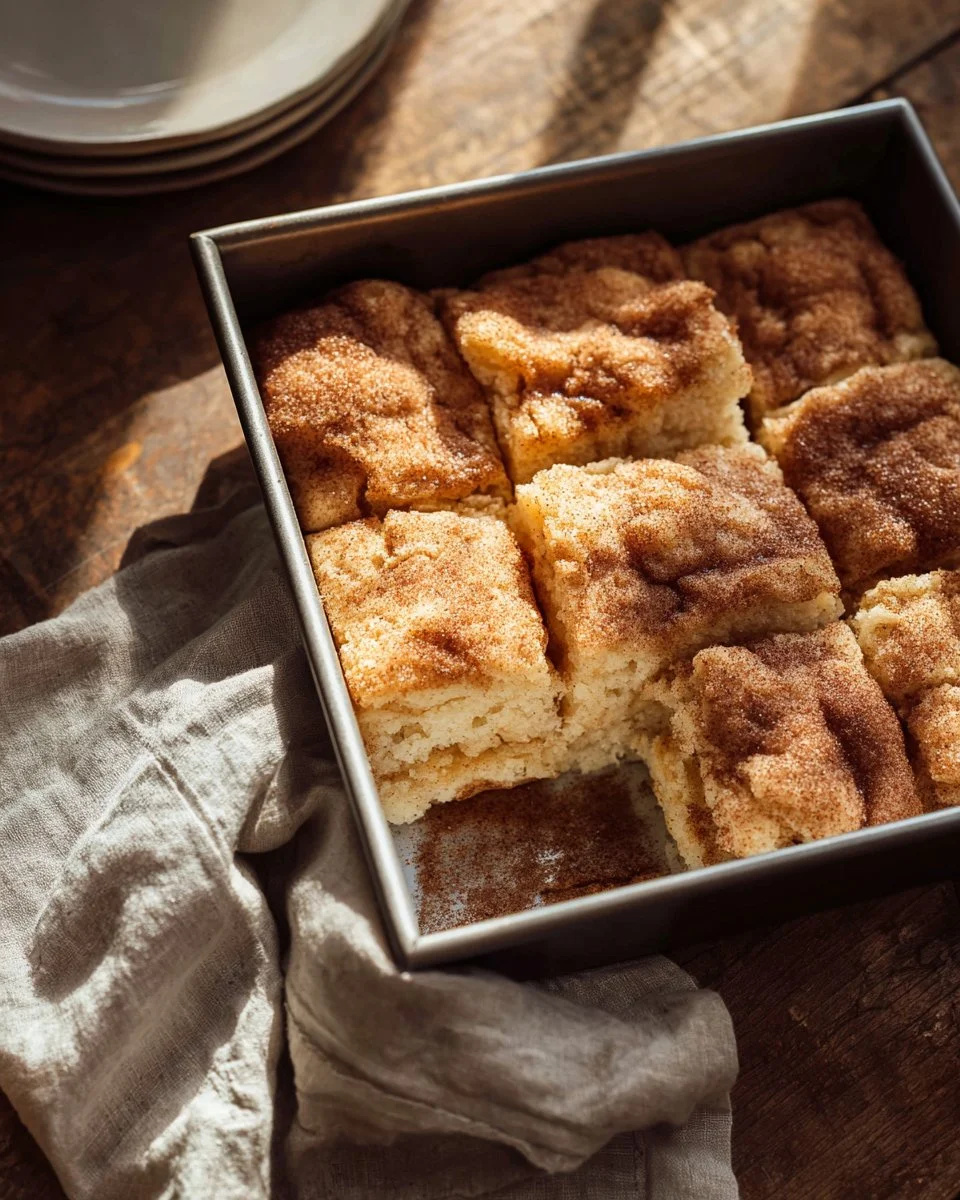 Freshly baked Cinnamon Sugar Butter Swim Biscuits on a plate