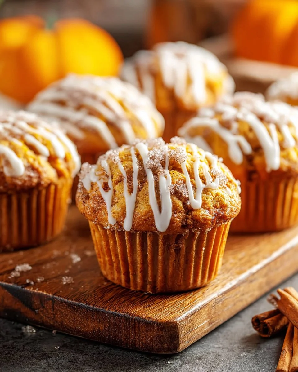 Freshly baked copycat pumpkin muffins with spices and creamy texture