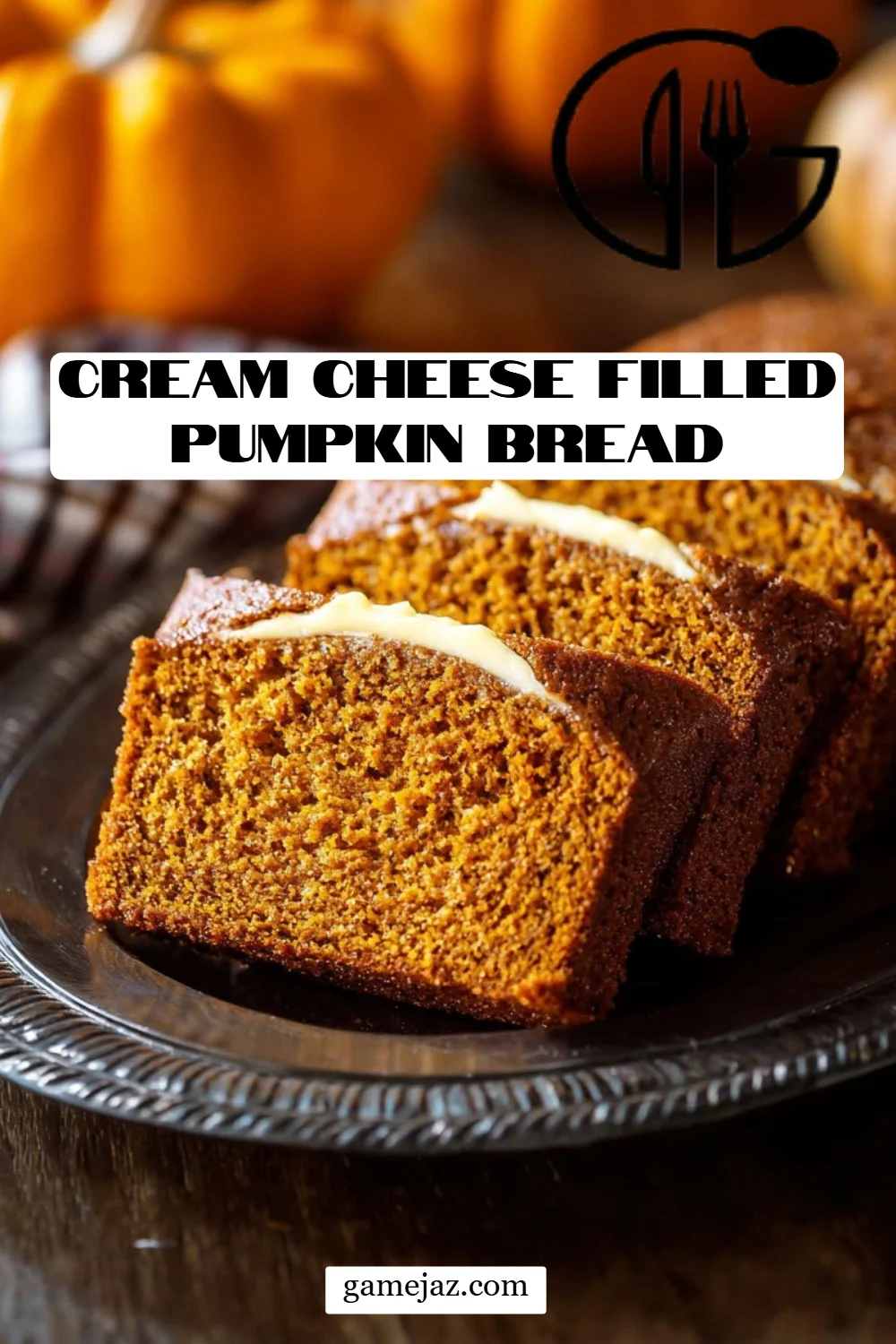 Cream Cheese Filled Pumpkin Bread