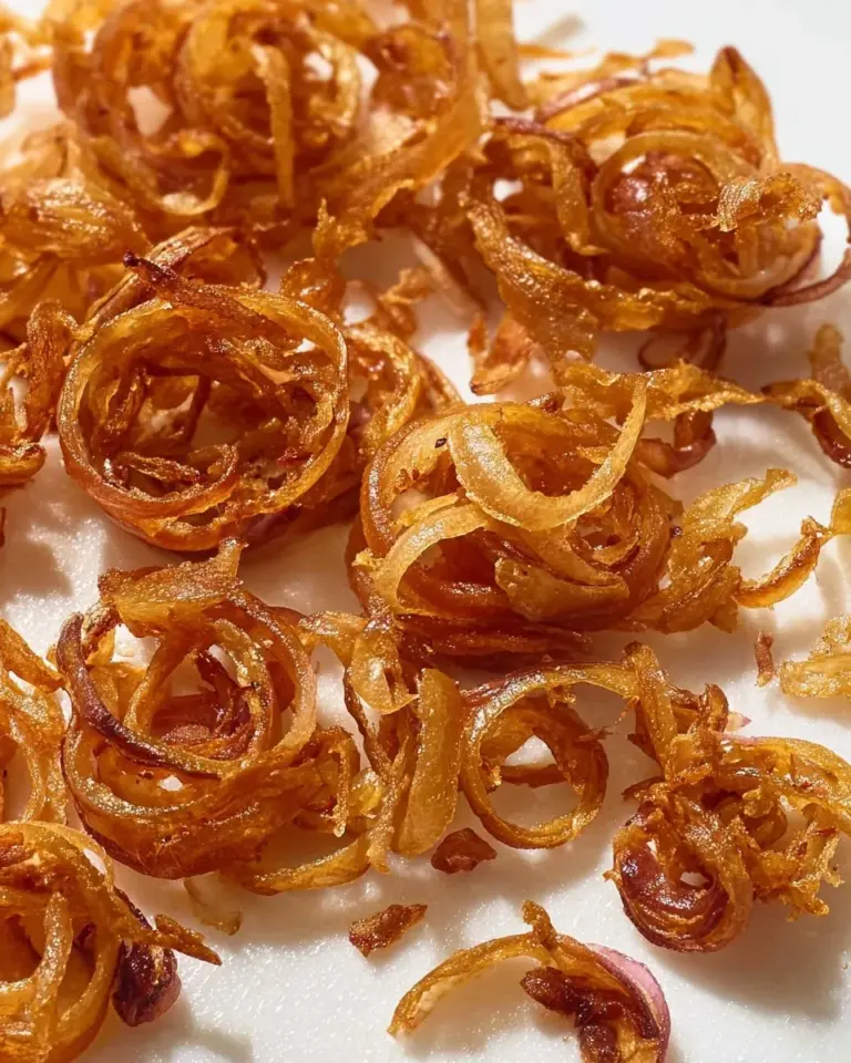 Bowl of crispy fried shallots for garnishing various dishes