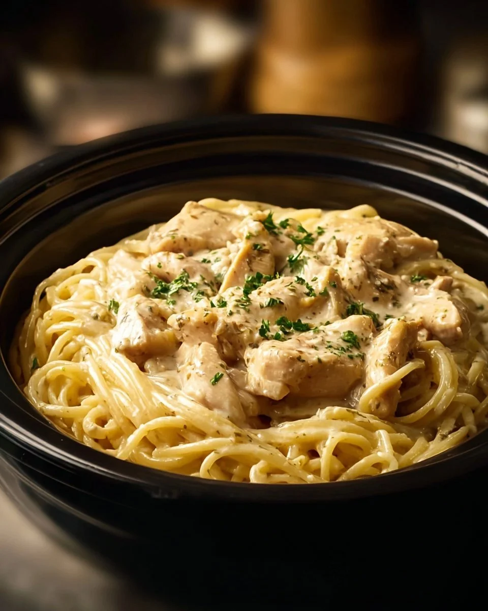 Crockpot Chicken Alfredo