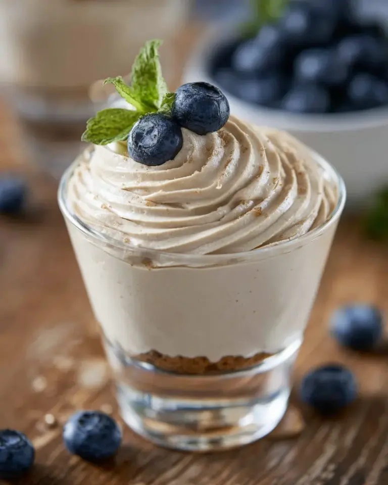 Deliciously creamy easy cheesecake mousse dessert in a glass.