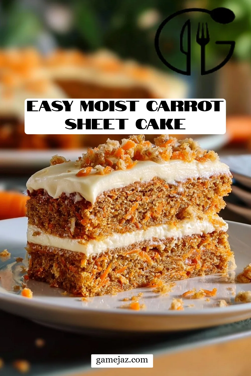 Easy Moist Carrot Sheet Cake