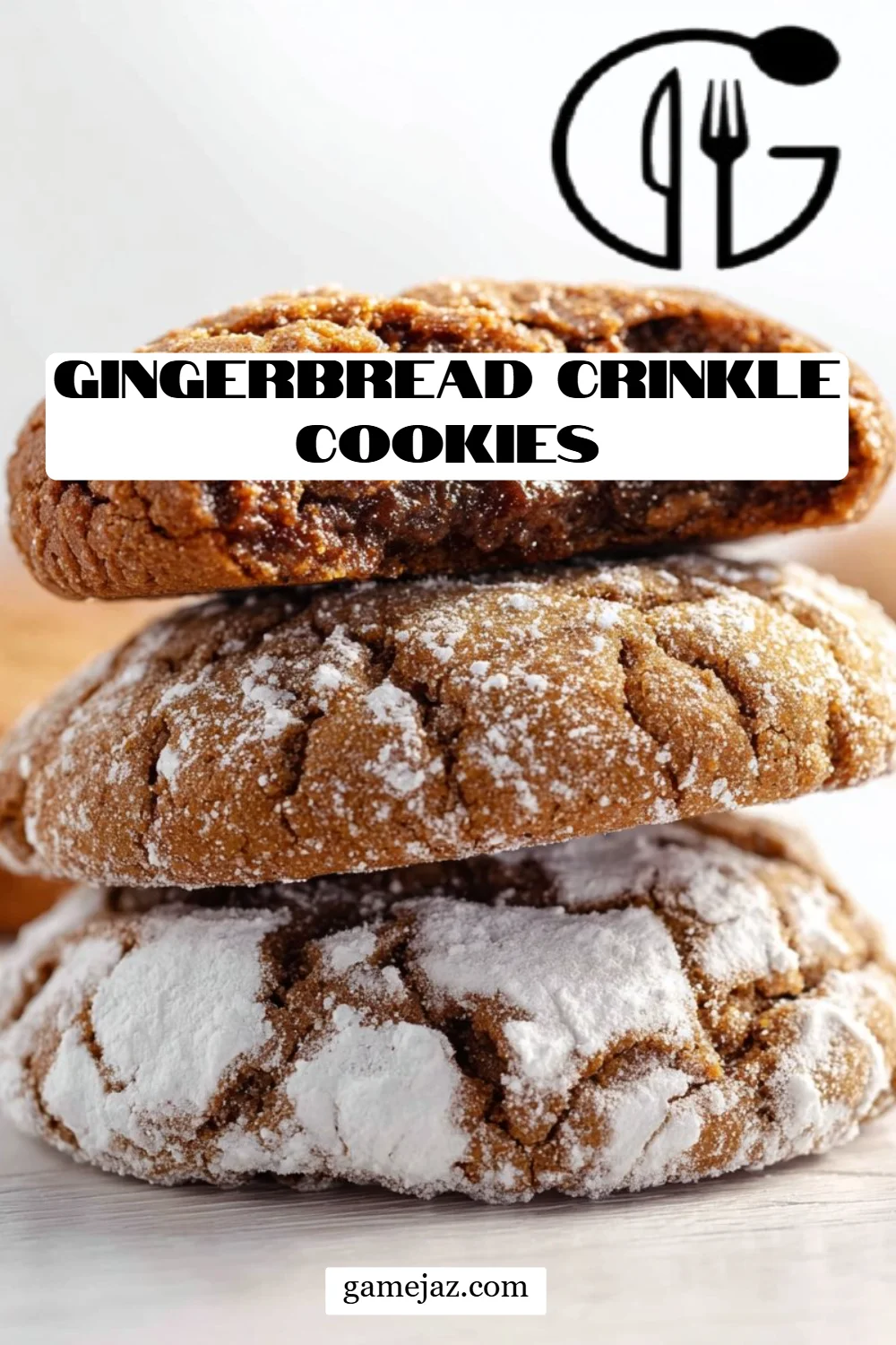 Gingerbread Crinkle Cookies