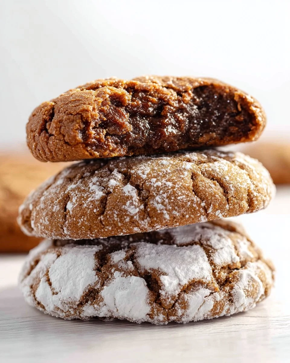 Gingerbread Crinkle Cookies