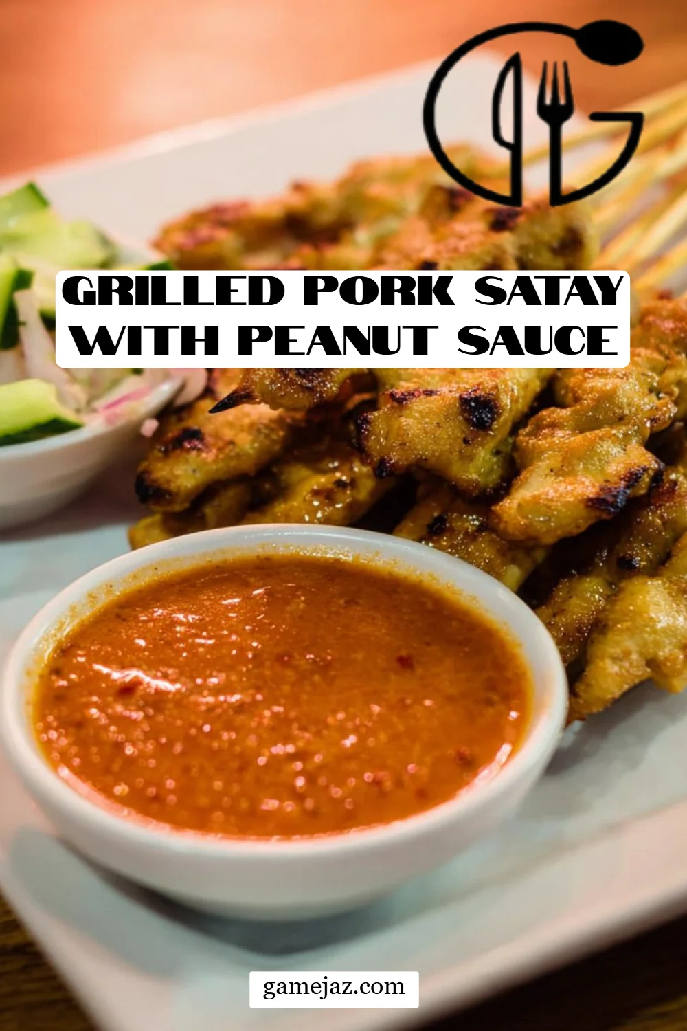 Grilled Pork Satay with Peanut Sauce