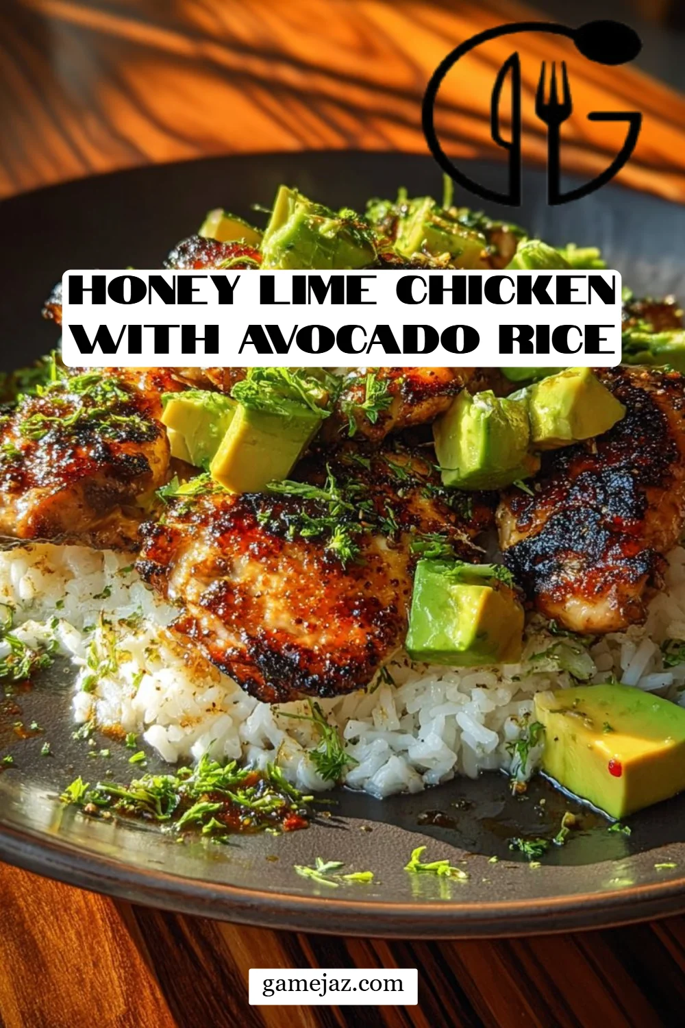 Honey Lime Chicken with Avocado Rice