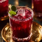 Delicious and vibrant Jamaican Sorrel Drink served chilled in a glass