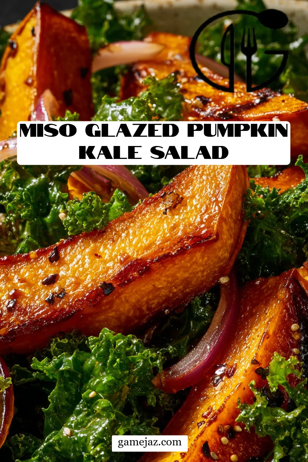 Miso Glazed Pumpkin Kale Salad