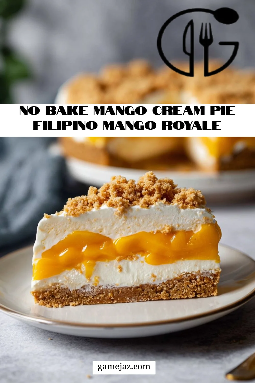 No Bake Mango Cream Pie Filipino Mango Royale