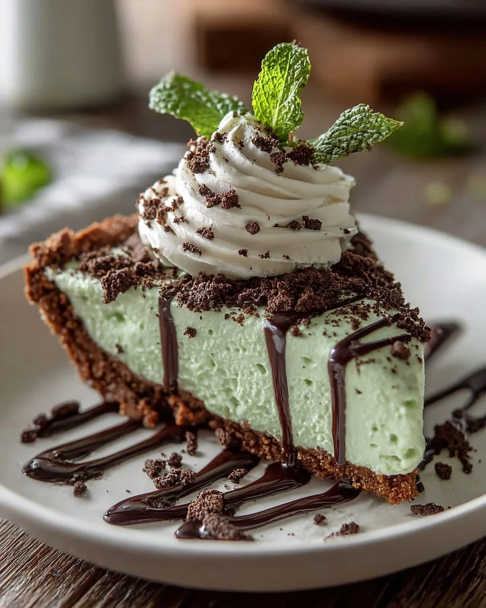 No-Bake Shamrock Shake Pie