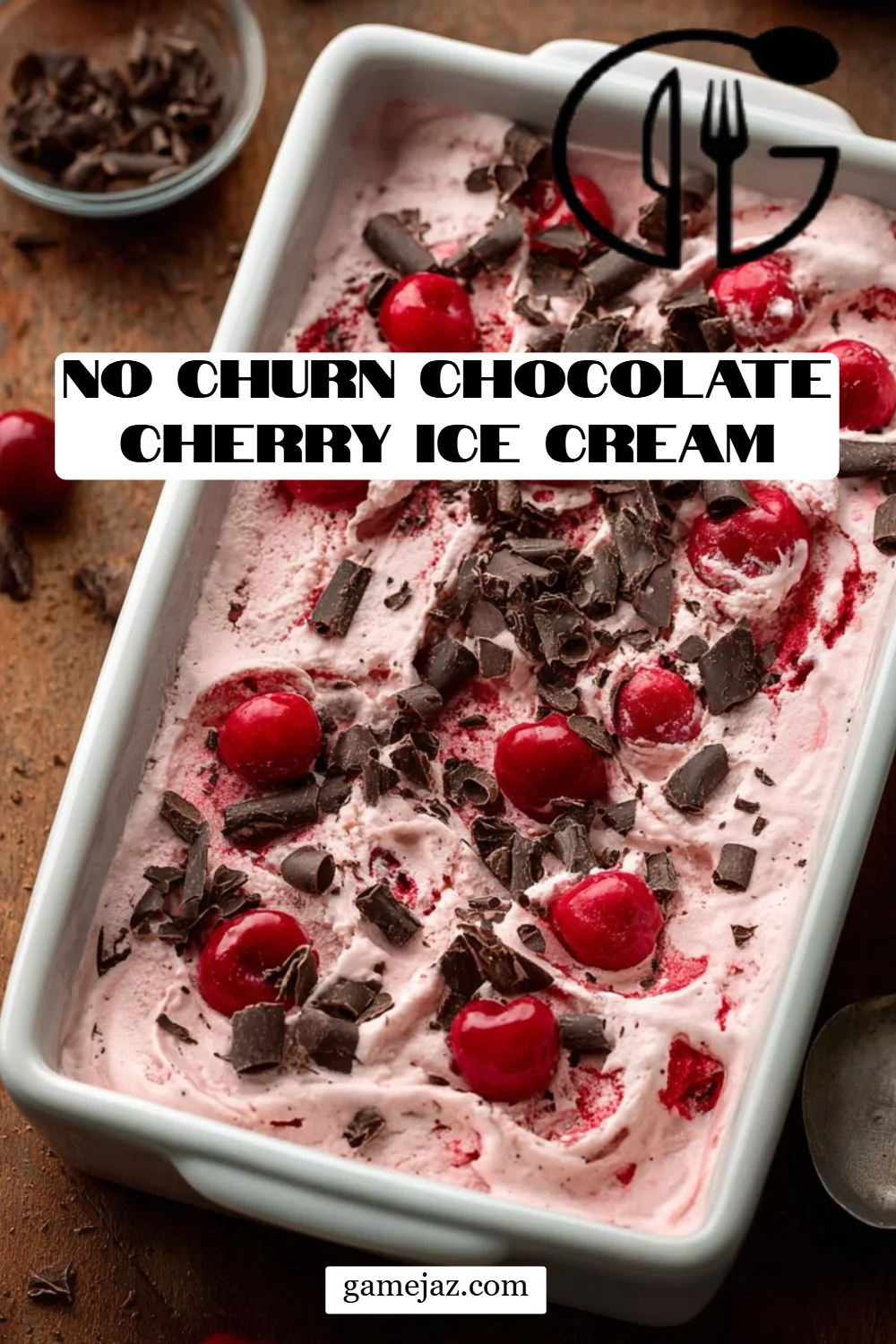No Churn Chocolate Cherry Ice Cream