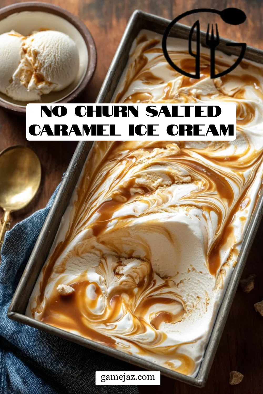 No Churn Salted Caramel Ice Cream