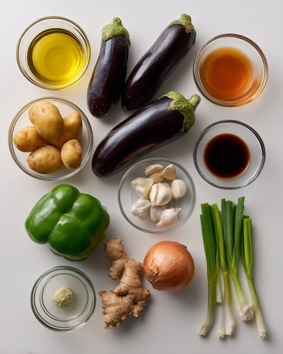 Northeastern Stir-Fried Eggplant, Potato, and Bell Pepper (The Three Delicacies)