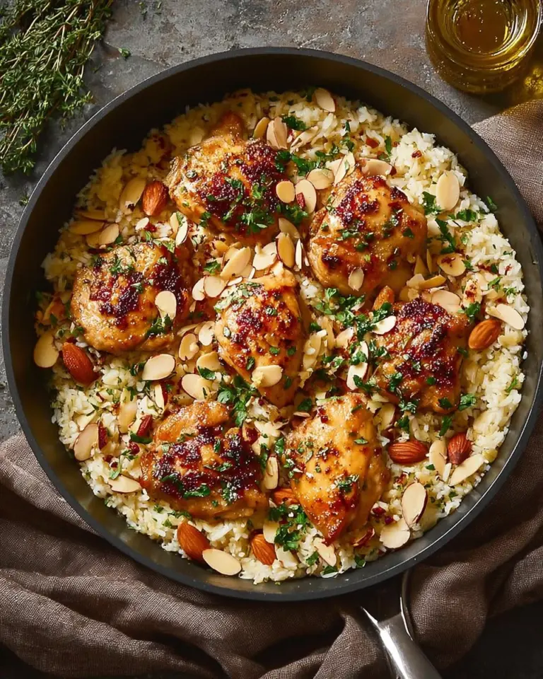 One-Pan Creamy Parmesan Chicken served with rice in a delicious creamy sauce