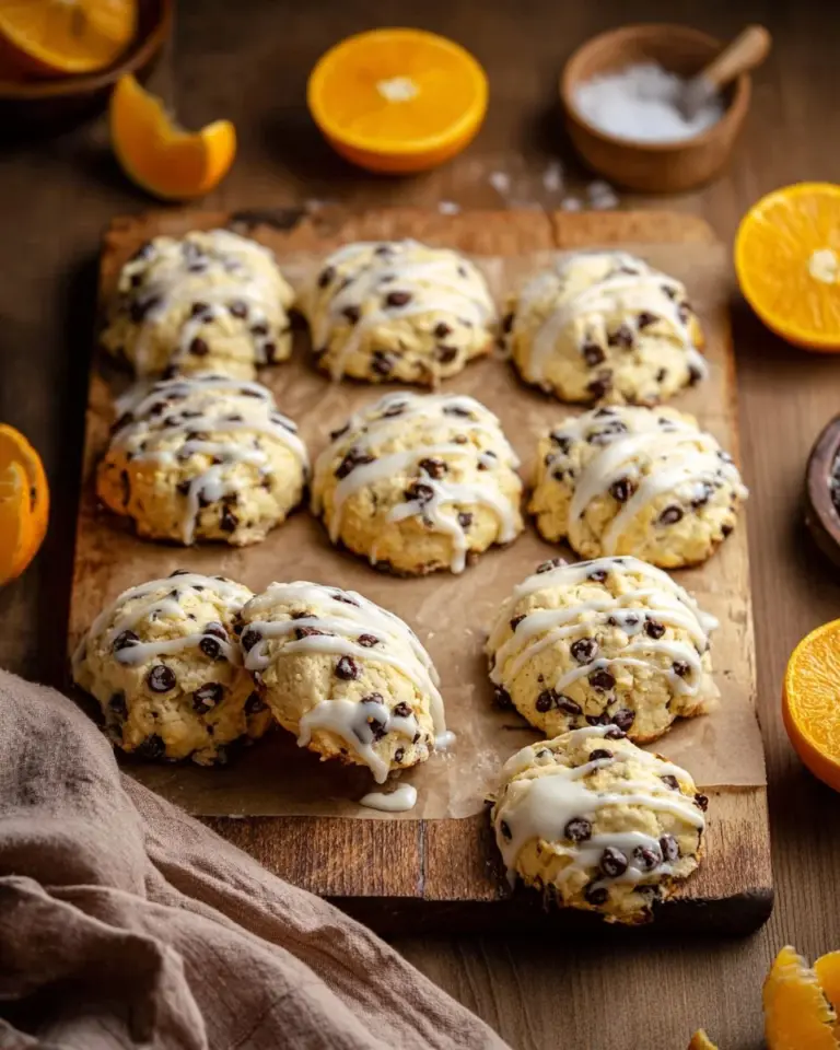 Orange Chocolate Chip Ricotta Cookies displayed on a plate