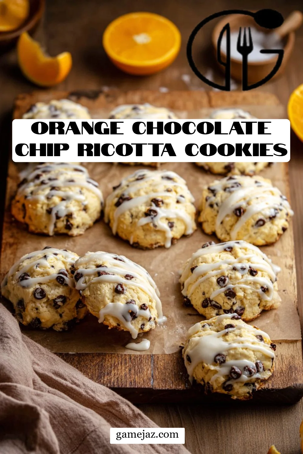 Orange Chocolate Chip Ricotta Cookies