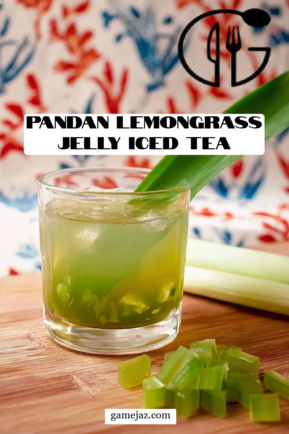 Pandan Lemongrass Jelly Iced Tea