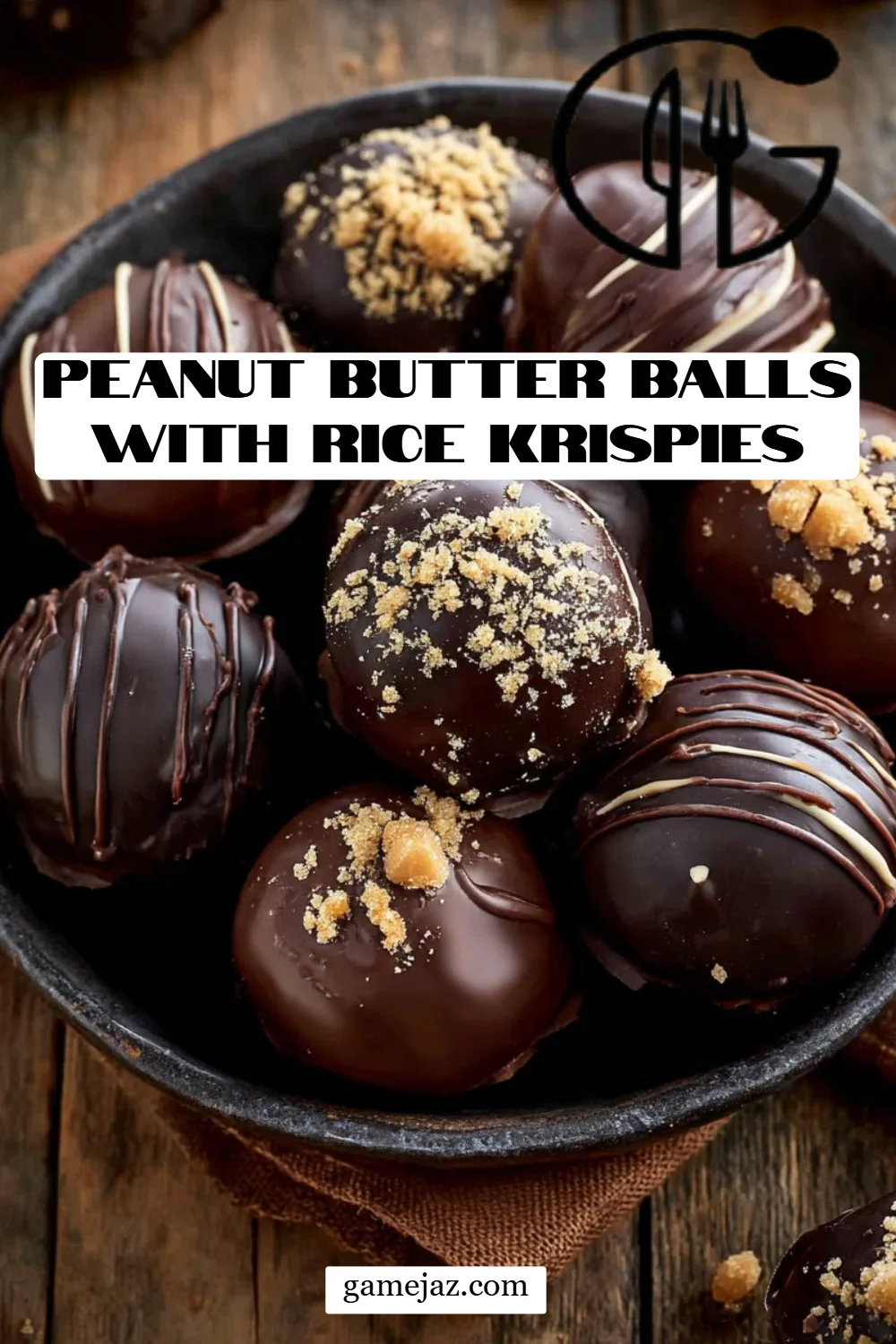 Peanut Butter Balls with Rice Krispies