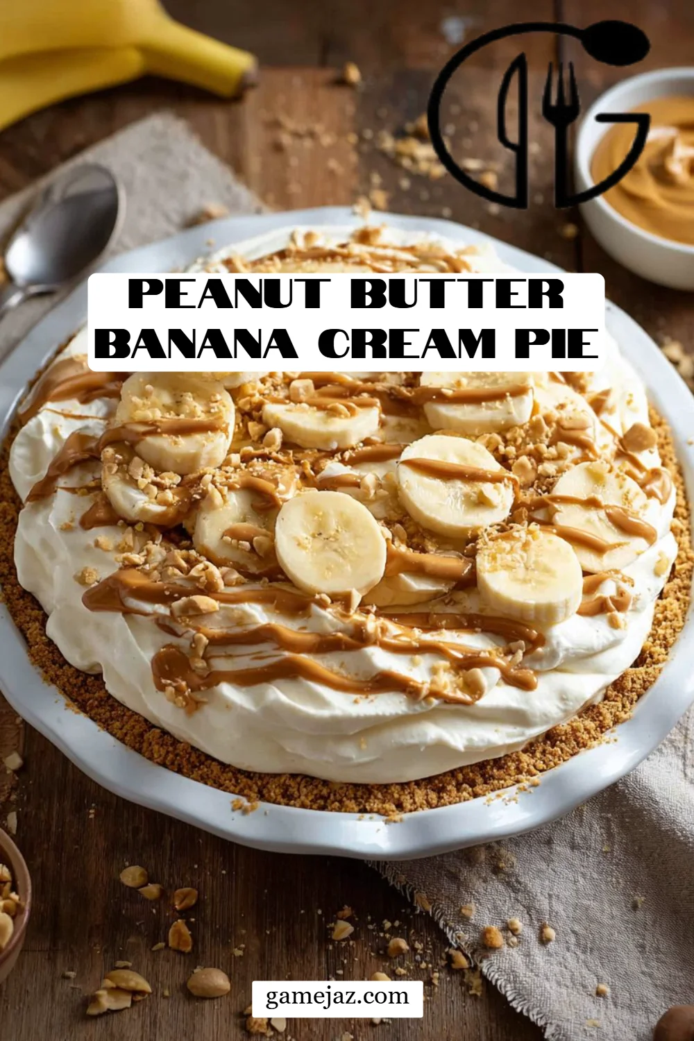 Peanut Butter Banana Cream Pie